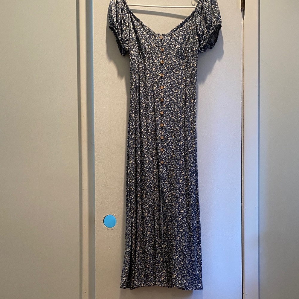 Final Touch Navy Floral Maxi Dress
